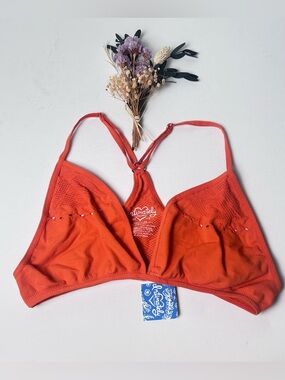 Intimately Free People Racerback Pimento Orange Adjustable Bralette